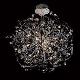 Messe Crystal Ceiling Lights Diyas Statement Crystal Fittings